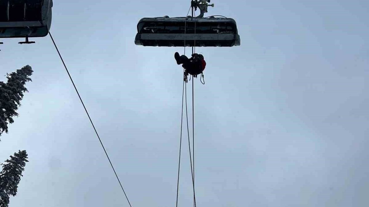 Ilgaz Dağı Yurduntepe'de JAK ve AFAD'tan Telesiyej Kurtarma Tatbikatı