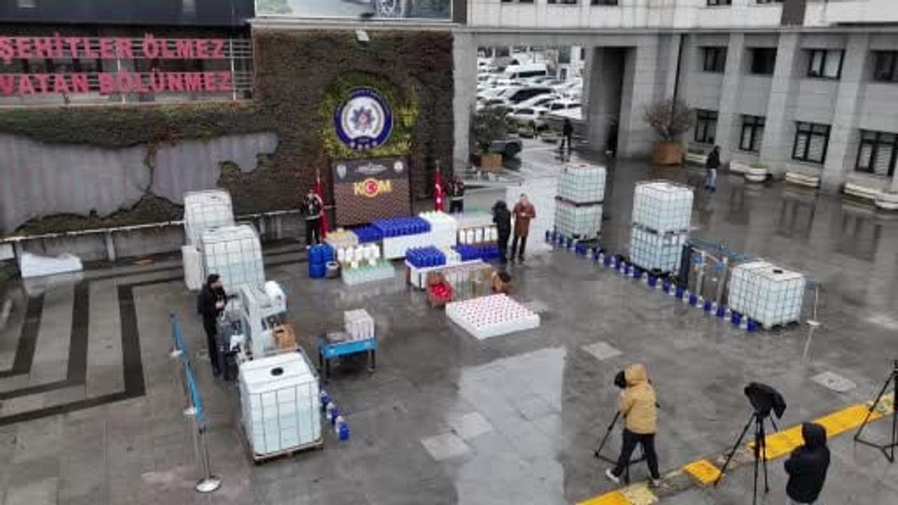 İstanbul, Tekirdağ ve Antalya'daki operasyonlarda 45 bin 347 litre sahte alkol ele geçirildi