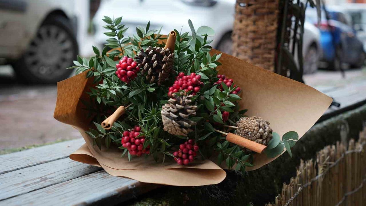İzmit'te kokina buketini sokak köpeği aldı; güvenlik kamerası kaydetti