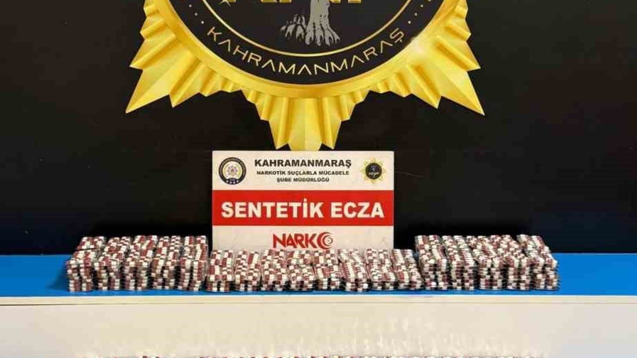 Kahramanmaraş’ta 13 bin 720 adet sentetik ecza ele geçirildi