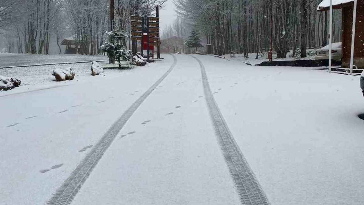 Kartepe'nin Yüksek Kesimlerine Lapa Lapa Kar Yağıyor