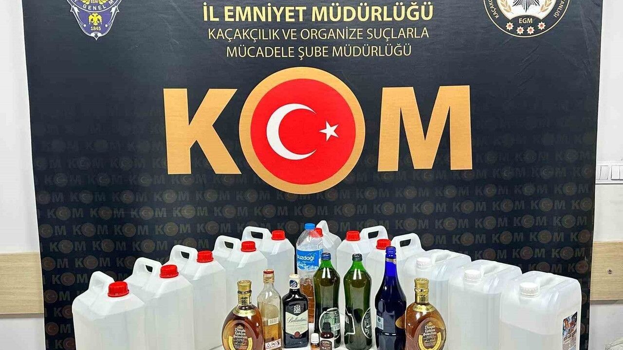 Kastamonu’da kaçak içki operasyonunda 55 litre etil alkol ele geçirildi