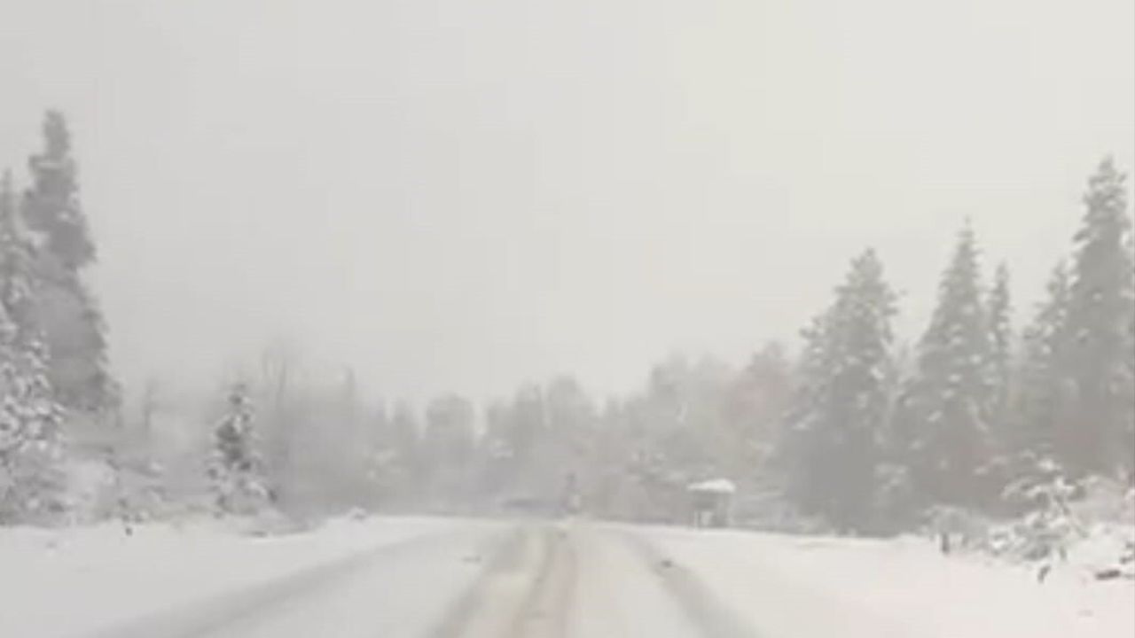 Kastamonu’nun yüksek kesimlerinde kar yağışı: Koru Yaylası beyaza büründü
