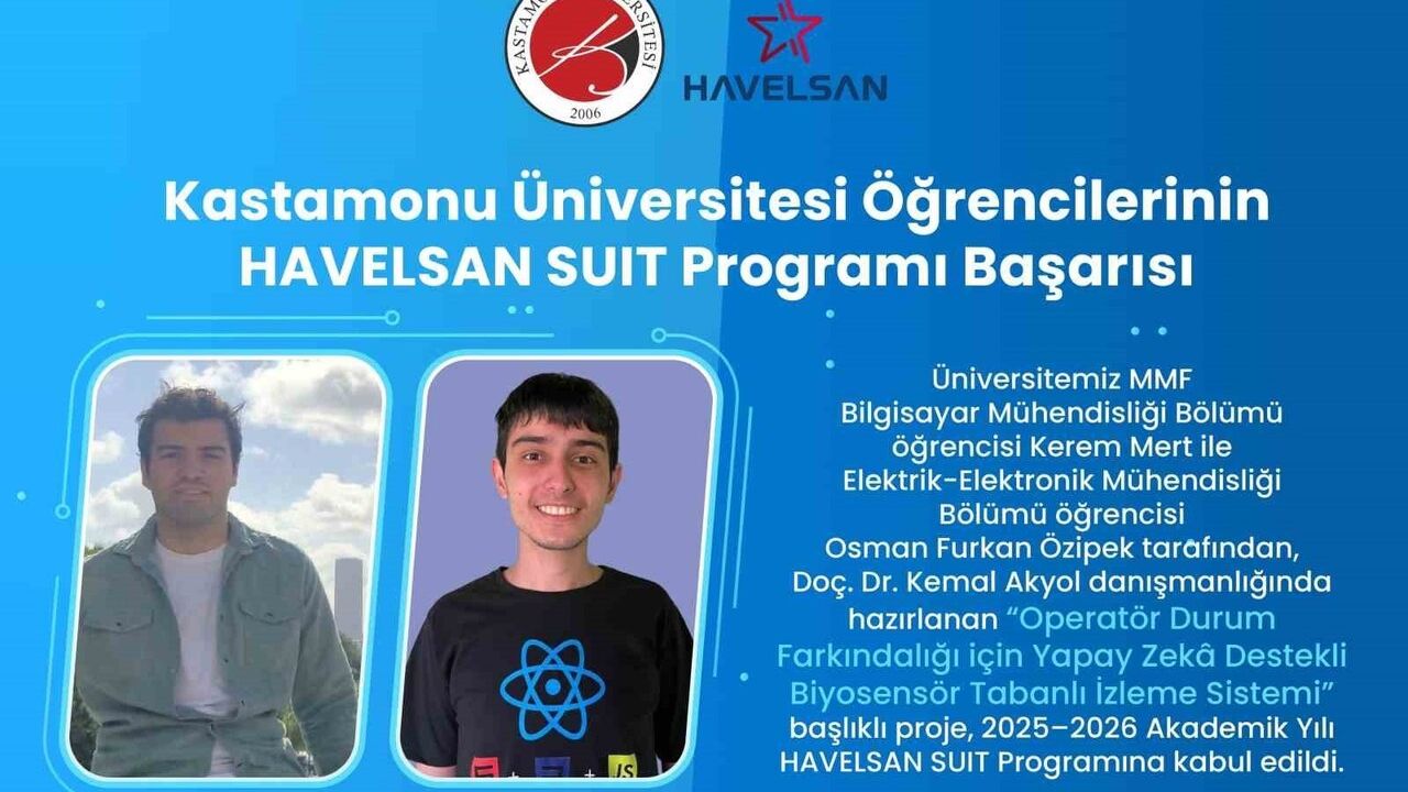 Kastamonu Üniversitesi Öğrencilerinin Yapay Zeka Destekli Biyosensör Projesi HAVELSAN SUIT’e Kabul Edildi