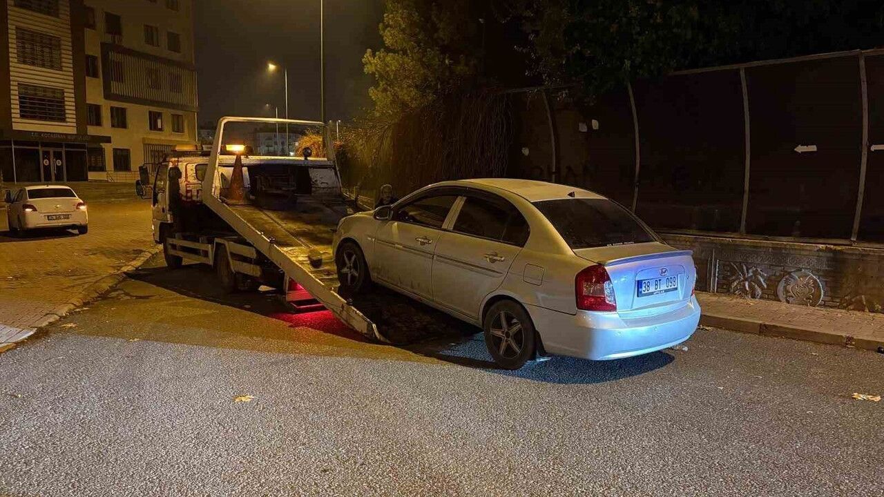 Kayseri'de 'dur' ihtarına uymayan sürücü yakalandı