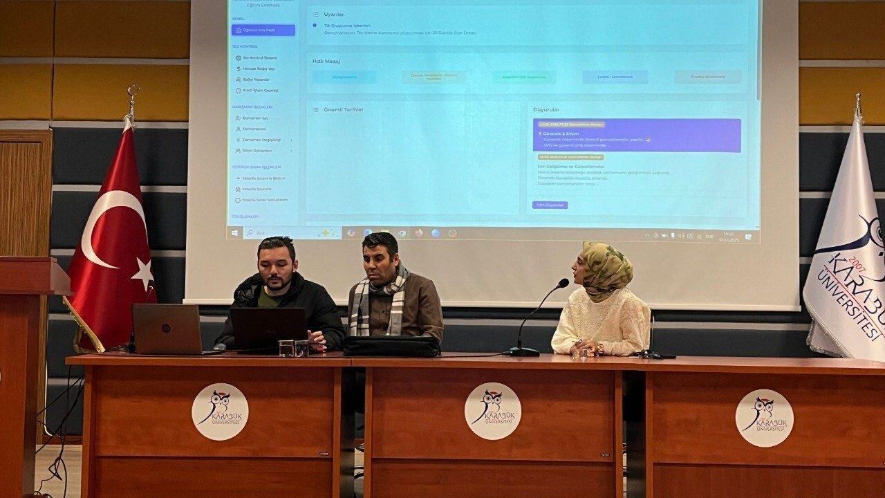KBÜ'de LEOS sistemi uluslararası lisansüstü öğrencilere İngilizce ve Arapça tanıtıldı