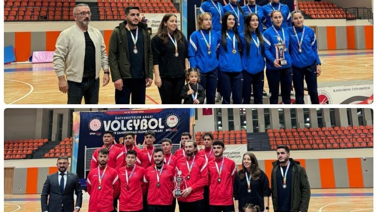 KBÜ voleybol takımları bölge şampiyonasında kadınlarda gümüş, erkeklerde bronz aldı