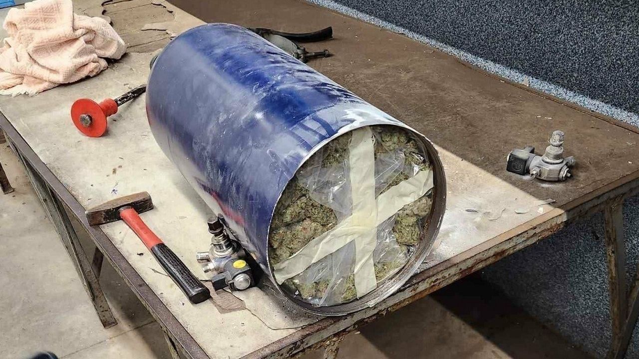 Kırklareli'de oto gaz tüplerine gizlenmiş 70 kilo esrar ele geçirildi