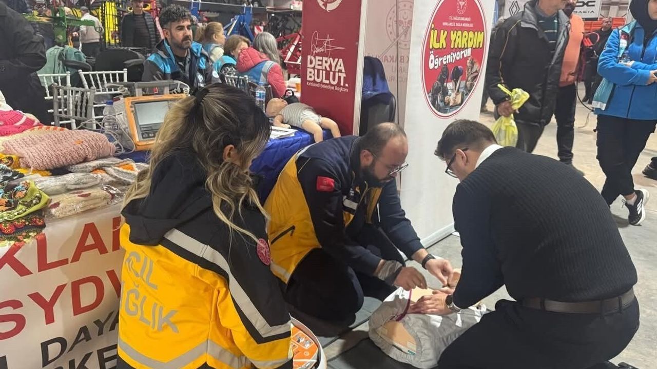 Kırklareli Tarım Fuarında Sağlık Standı: Acil Sağlık ve İlk Yardım Eğitimleri