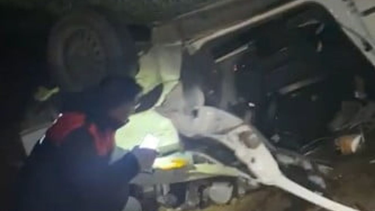 Kırşehir'de köpekten kaçan sürücü kontrolü kaybedip takla attı