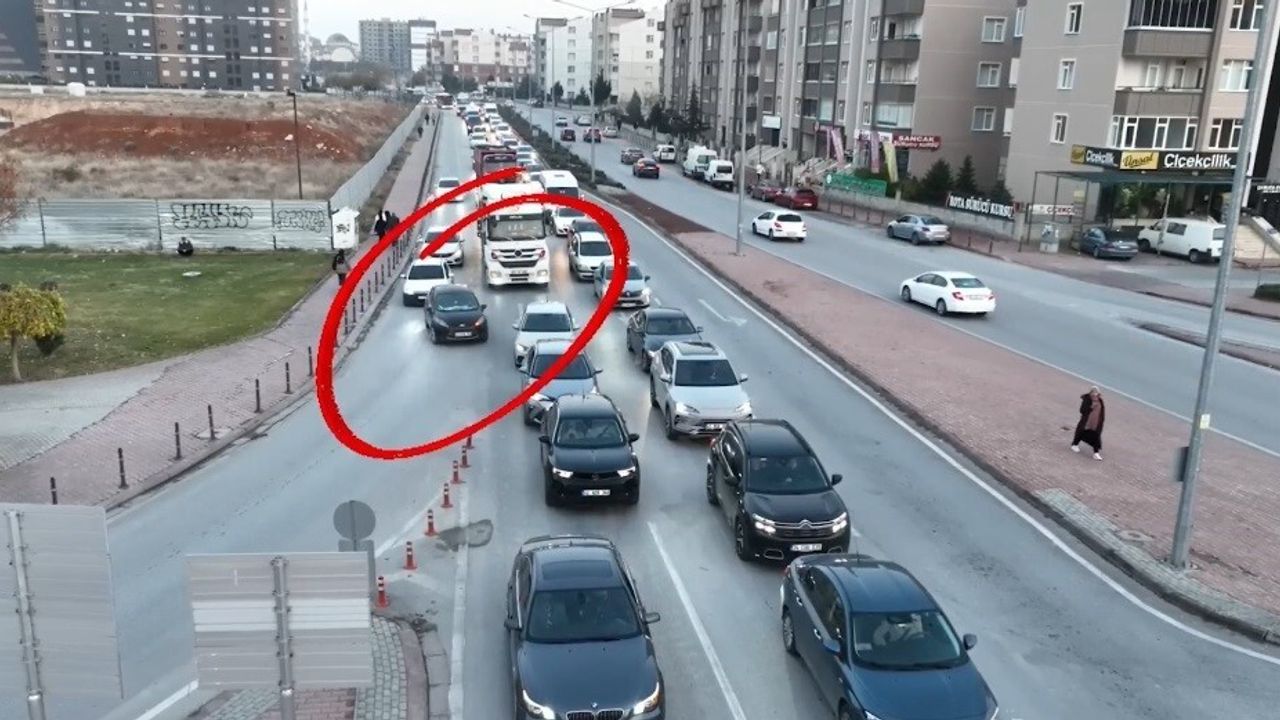 Konya'da dron destekli trafik denetiminde 332 sürücüye ceza