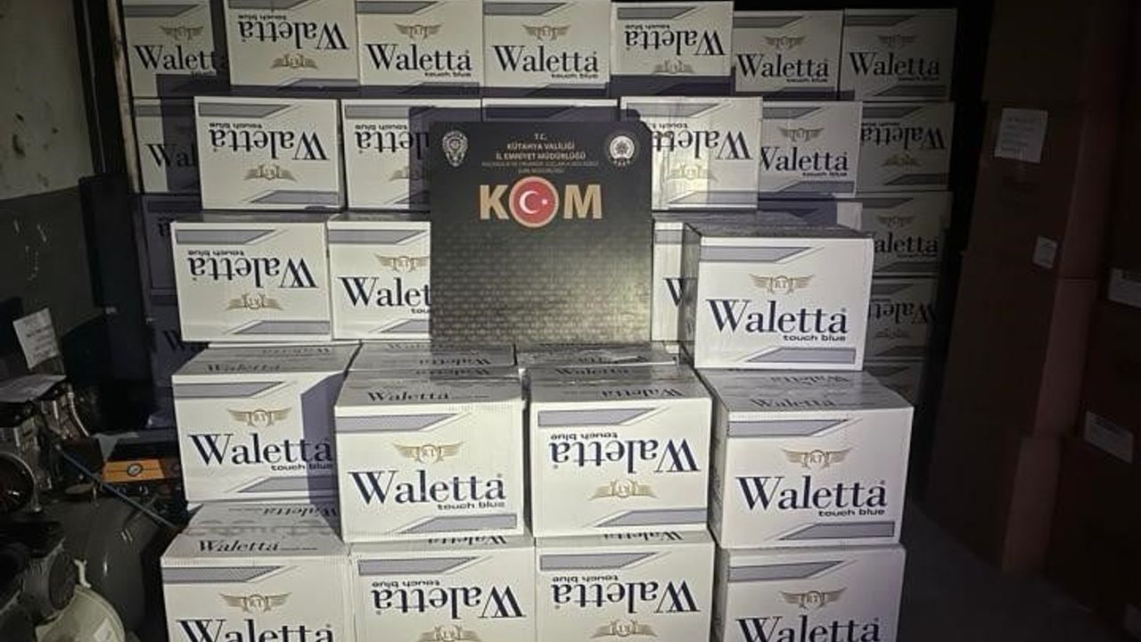 Kütahya'da 5 milyon 190 bin boş makaron ele geçirildi