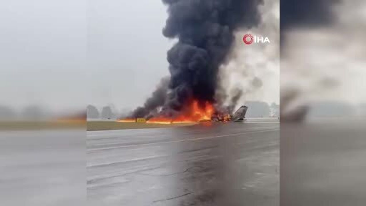 Kuzey Carolina'da Statesville Bölgesel Havaalanı'na iniş yapan Cessna C550 düştü