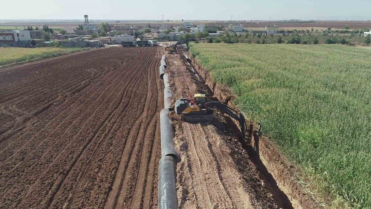 Mardin'de 2. Kademe İçme Suyu İsale Hattı Çalışmaları Sürüyor