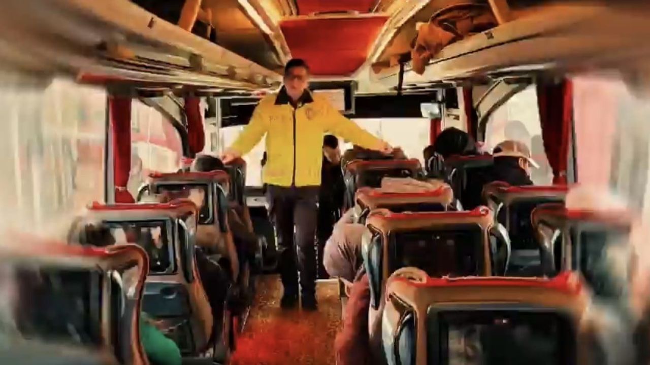 Mardin'de otogarlarda emniyet kemeri ve trafik kuralları bilgilendirmesi