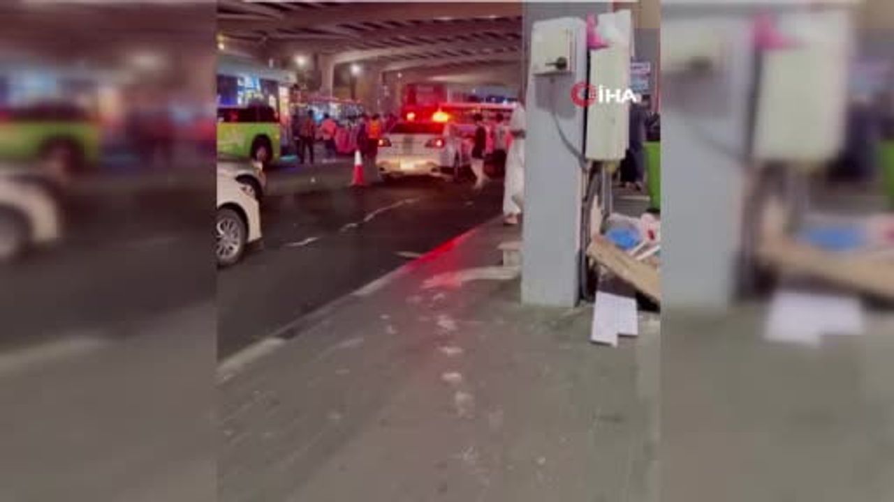 Mekke'de ring otobüsü Mahbes'ül Cin mevkiinde Türk kafilesine çarptı: 1 ölü, 2 yaralı