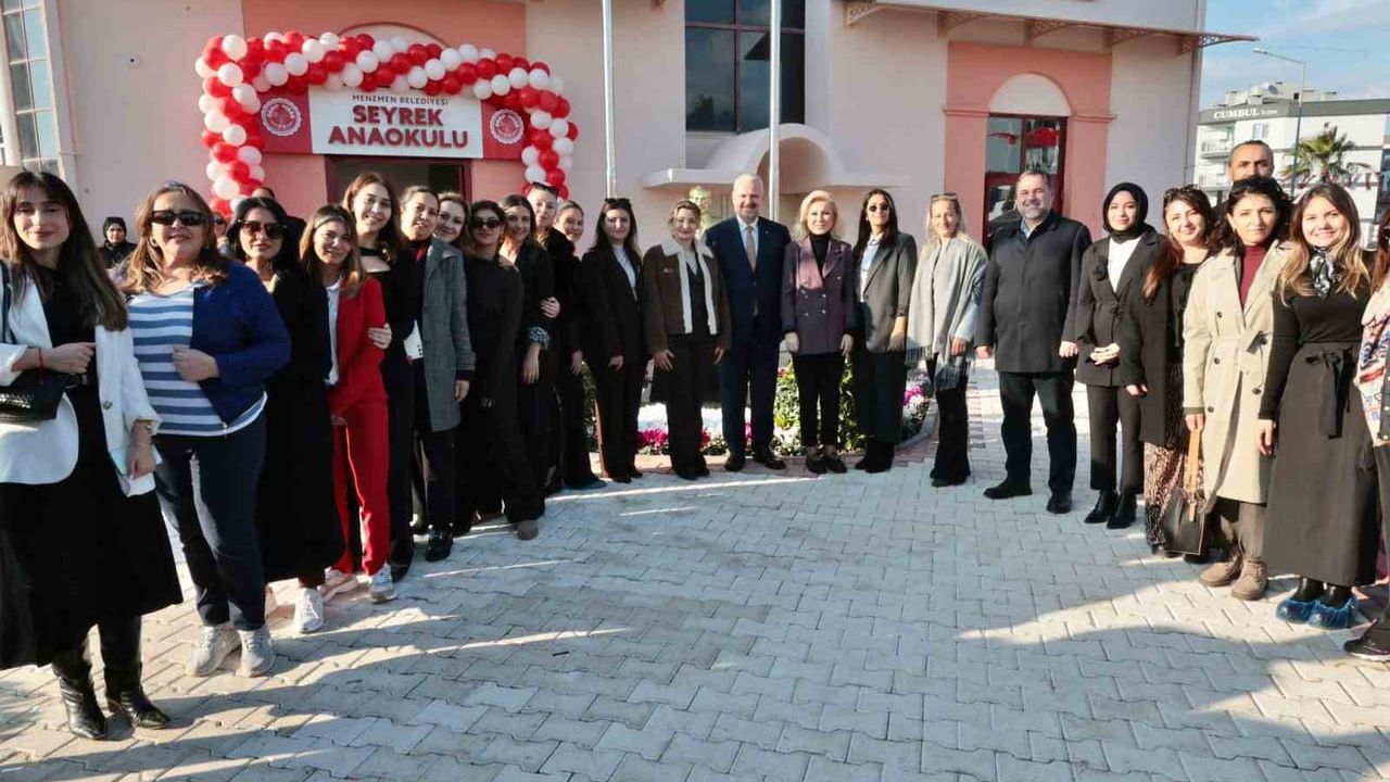 Menemen'de Seyrek Anaokulu açıldı: 4 sınıf, 100 öğrenci kapasiteli modern tesis