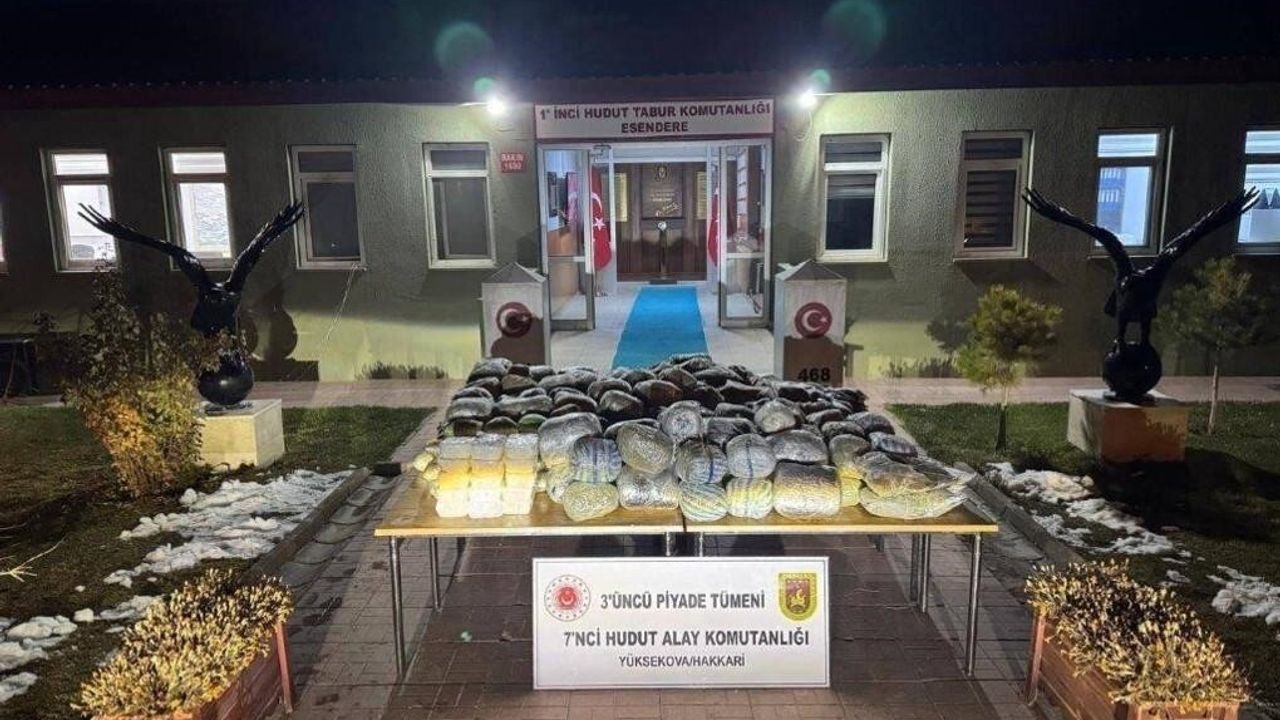 MSB: Hakkari hudut hattında yaklaşık 259 kilogram uyuşturucu ele geçirildi