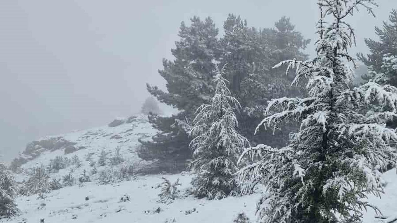 Muğla’da Göktepe beyaza büründü: Kavaklıdere’de yüksek kesimlerde kar etkili oldu