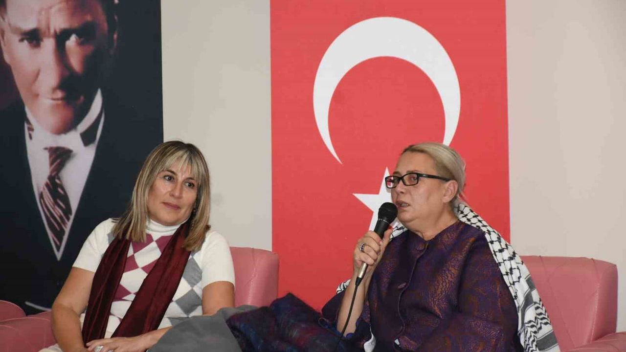 Muğla'da 'Sumud' Kahramanları Ayçin Kantoğlu ve Ayşegül Mungan Şems-i Ana Yurdu'nda Öğrencilerle Buluştu