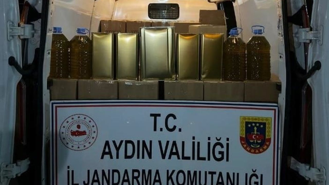 Nazilli'de bandrolsüz 1858 litre zeytinyağı ele geçirildi