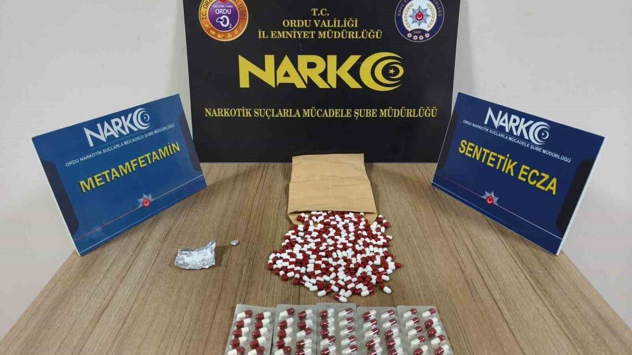 Ordu'da uyuşturucu operasyonları: 1 tutuklama, çeşitli maddeler ele geçirildi