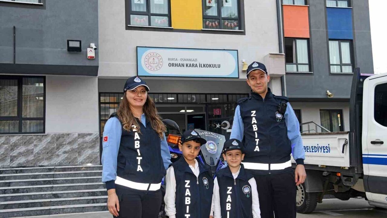 Osmangazi’de minikler zabıtanın görevlerini uygulamalı olarak öğrendi