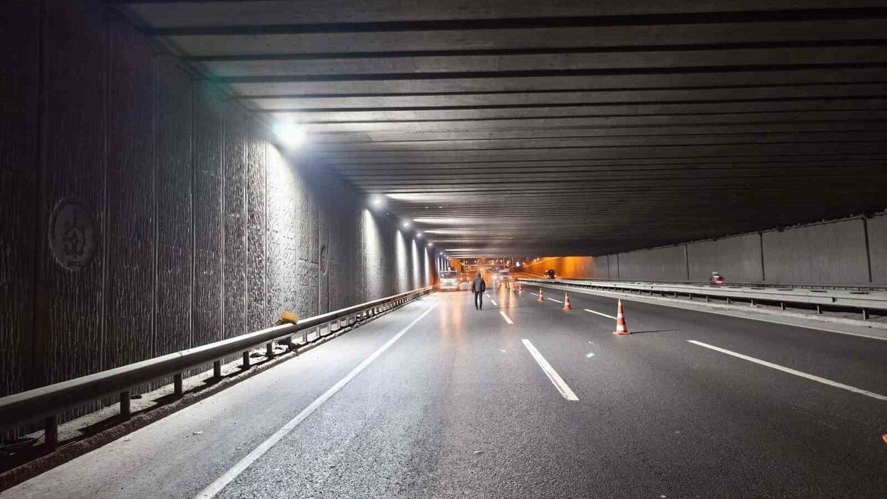 Osmangazi Köprüsü Tüneli&#039;nin aydınlatması LED armatürlerle yenilendi