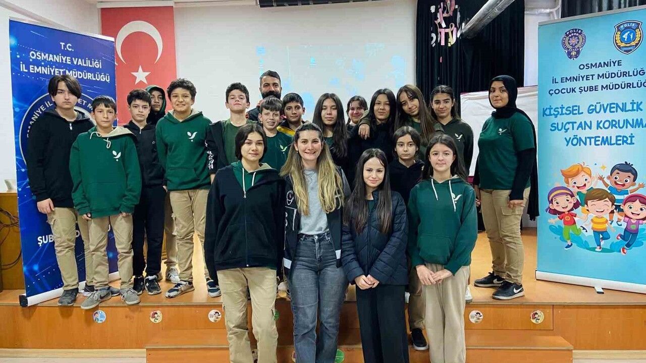 Osmaniye'de öğrenci ve öğretmenlere kişisel güvenlik ve suçtan korunma eğitimi