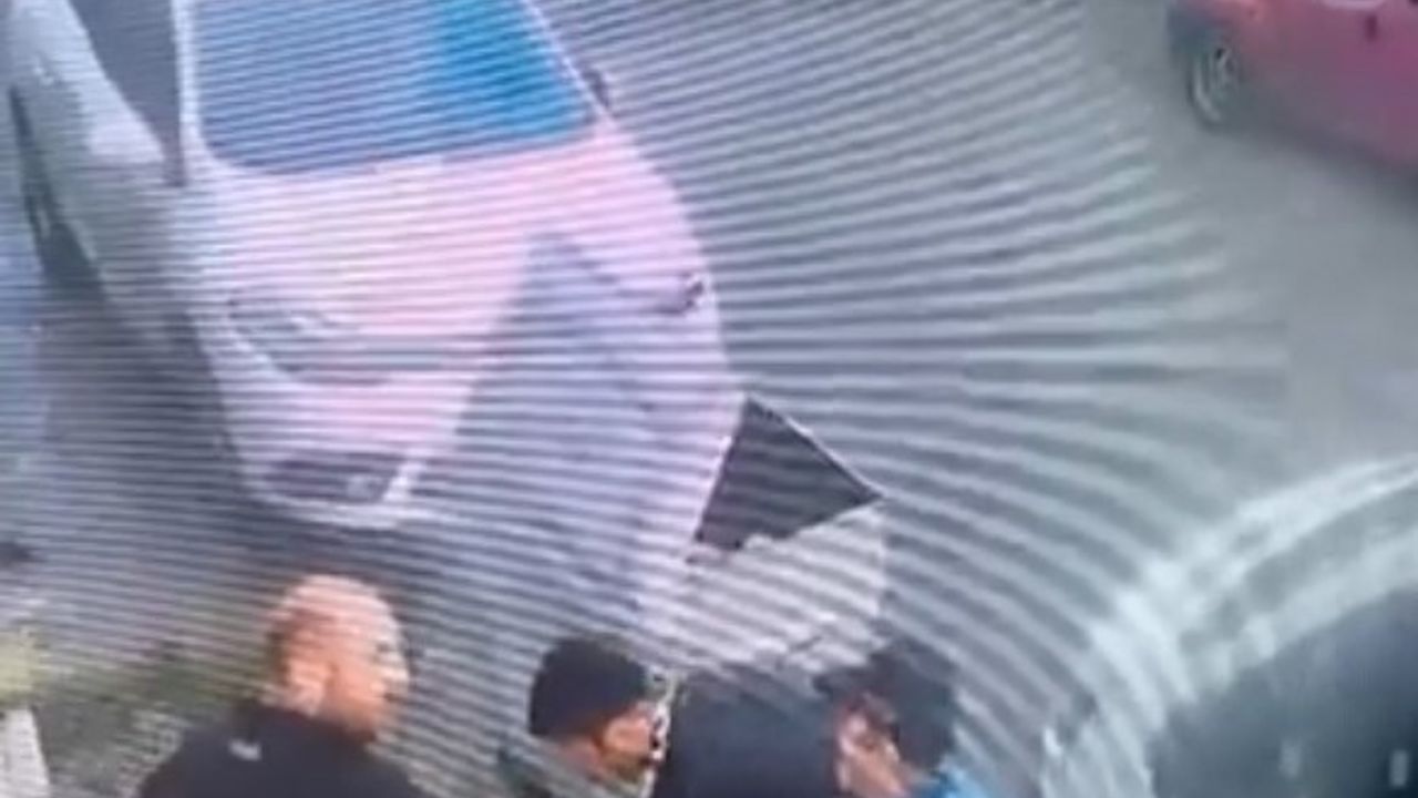 Pendik'te İSKİ çalışanının su borusunu kestiği iddiası güvenlik kameralarına yansıdı