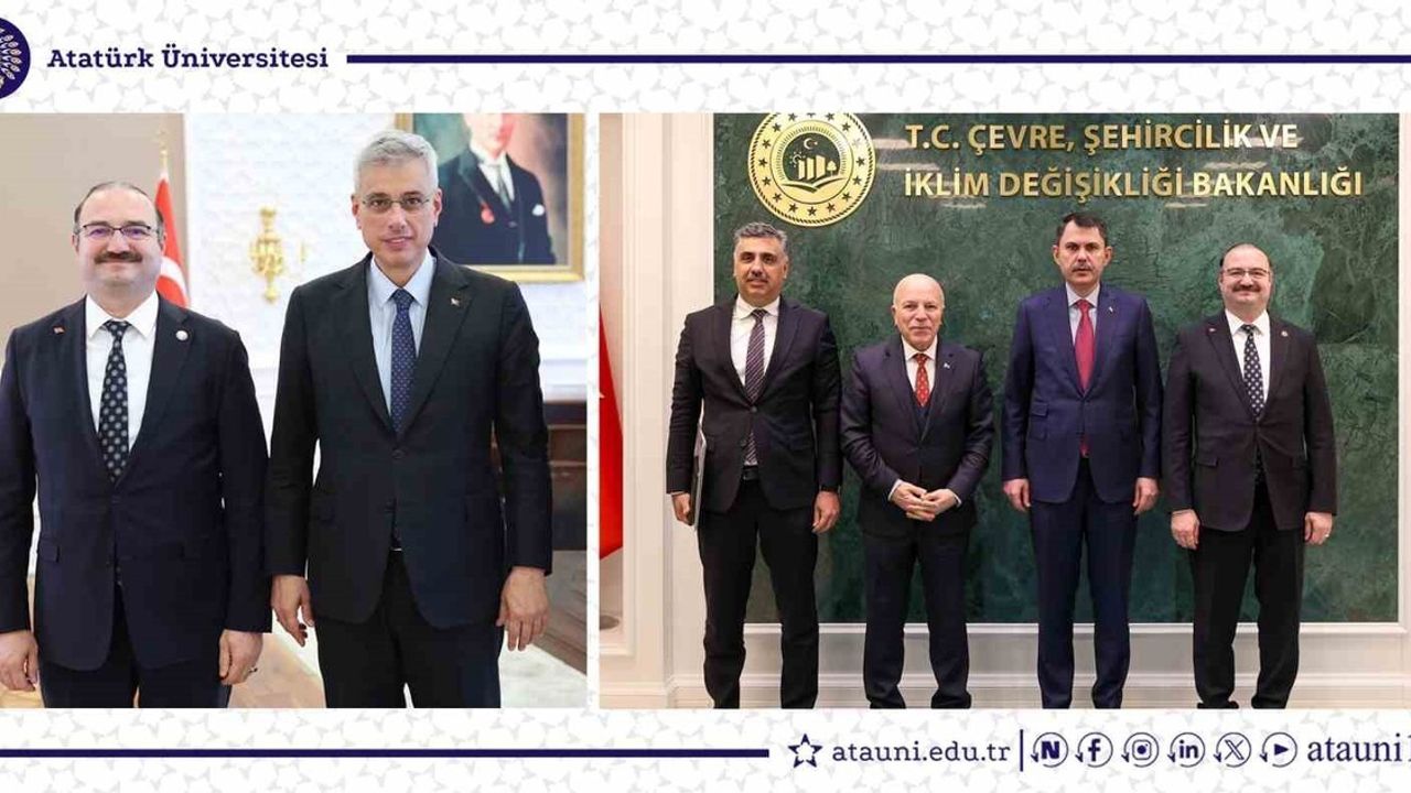 Rektör Hacımüftüoğlu Ankara’da Sağlık ve Çevre Bakanlarıyla Üniversitenin Stratejik Projelerini Görüştü