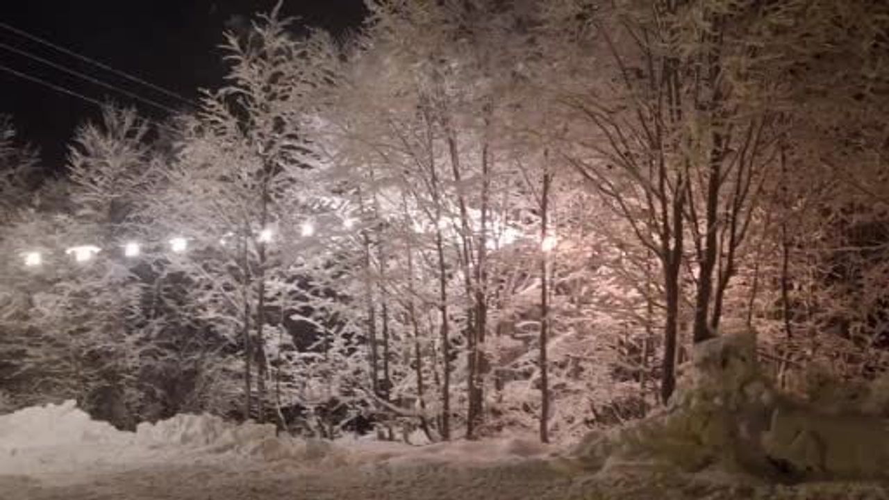 Rize'de beklenen kar yağışı başladı: Yüksek kesimler beyaza büründü