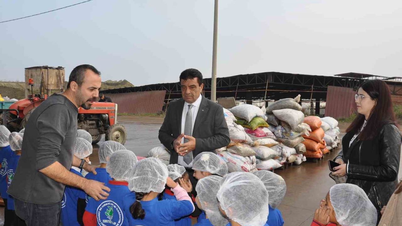 Salihli'de anasınıfı öğrencileri 'Zeytin 5.0 Projesi' ile zeytinyağı üretimini öğrendi
