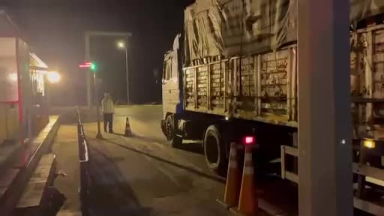 Samsun'da kantara girmeyen 16 tıra 849 bin 679 TL ceza