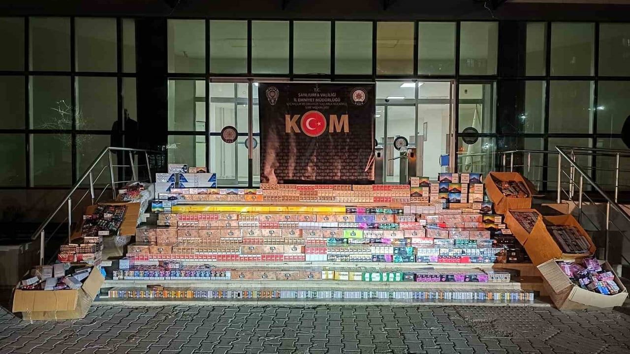 Şanlıurfa’da kaçak sigara operasyonu: 3 gözaltı, 14 bin paket ele geçirildi