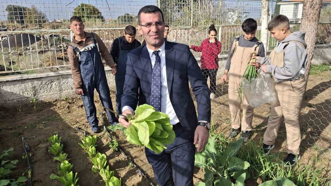 Sarıgöl'de Engelliler Günü: Protokol ve Özel Eğitim Öğrencileri Birlikte Hasat Yapıp Pasta Kesti