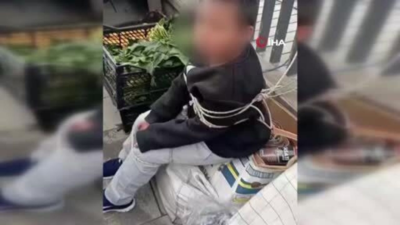 Sarıyer Ayazağa semt pazarında 9 yaşındaki çocuğun iple bağlandığı iddiası: 3 kişi gözaltında