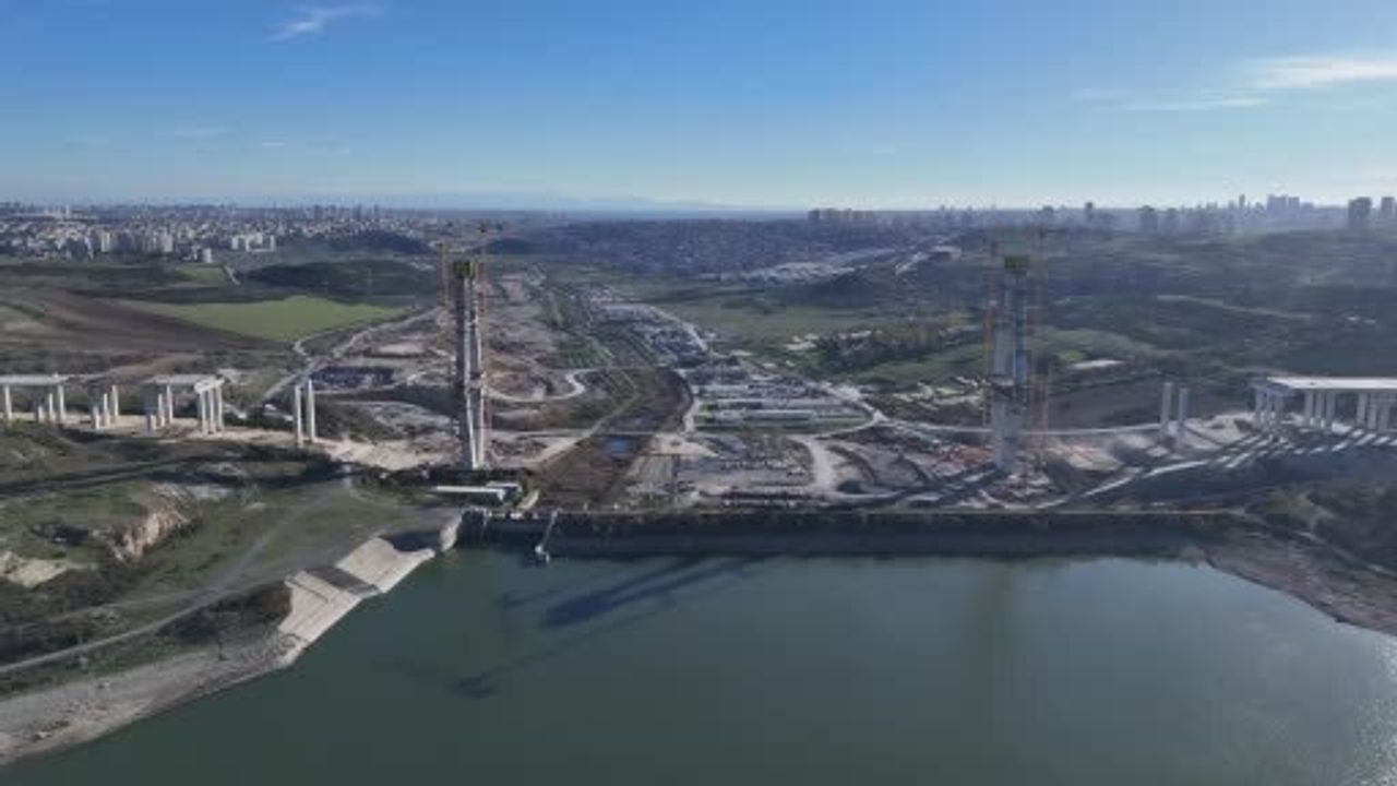 Sazlıdere Köprüsü kuleleri tamamlanıyor: Kuzey Marmara ve Kanal İstanbul bağlantısı