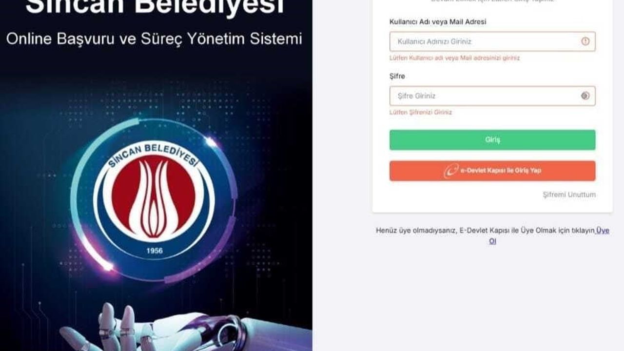 Sincan'da dijital dönüşüm: İmar ve Şehircilik başvuruları 1 Ocak 2026'da tamamen çevrimiçi