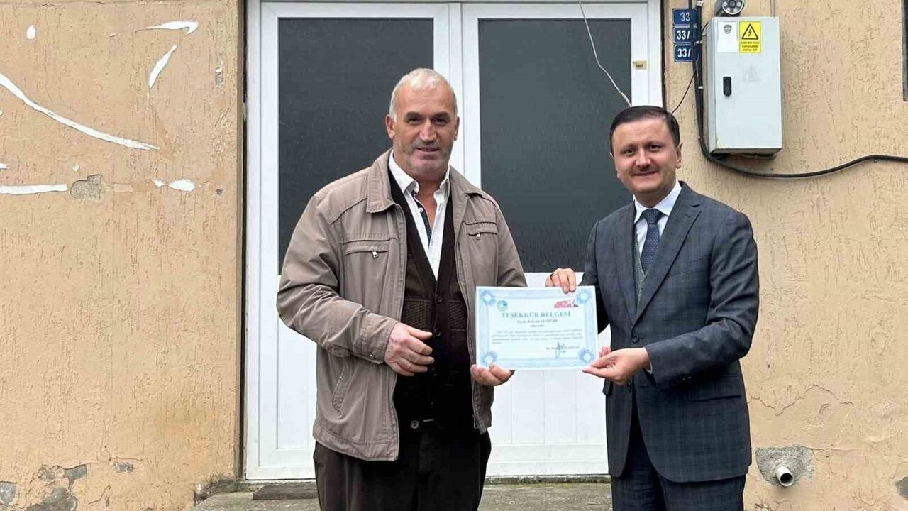 Sinop İl Özel İdaresi personeline teşekkür belgesi verildi