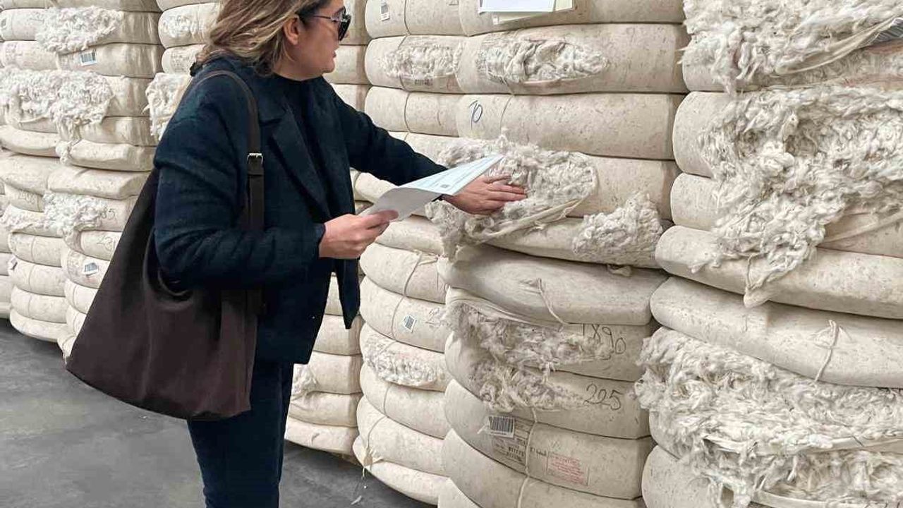 Söke'de Yurt Dışına İhraç Edilecek Ham Pamuklar Denetlendi