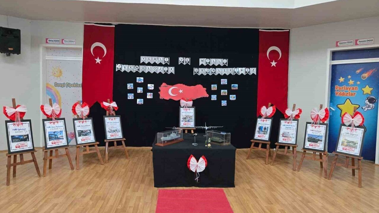 Sungurlu'da miniklere 'Yerli Malı' Haftasında milli savunma sanayi tanıtıldı
