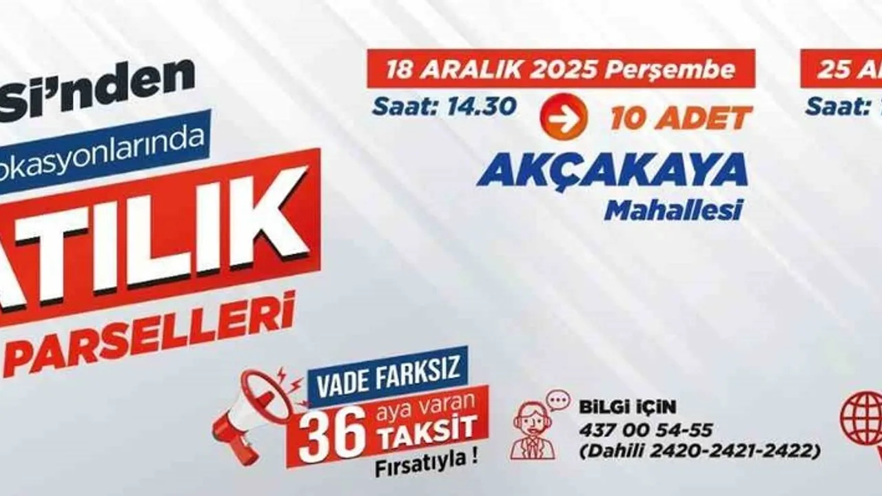 Talas Belediyesi 30 Villa Parselini İhaleyle Satışa Sunuyor — Akçakaya ve Endürlük’te Manzaralı Konut Fırsatı