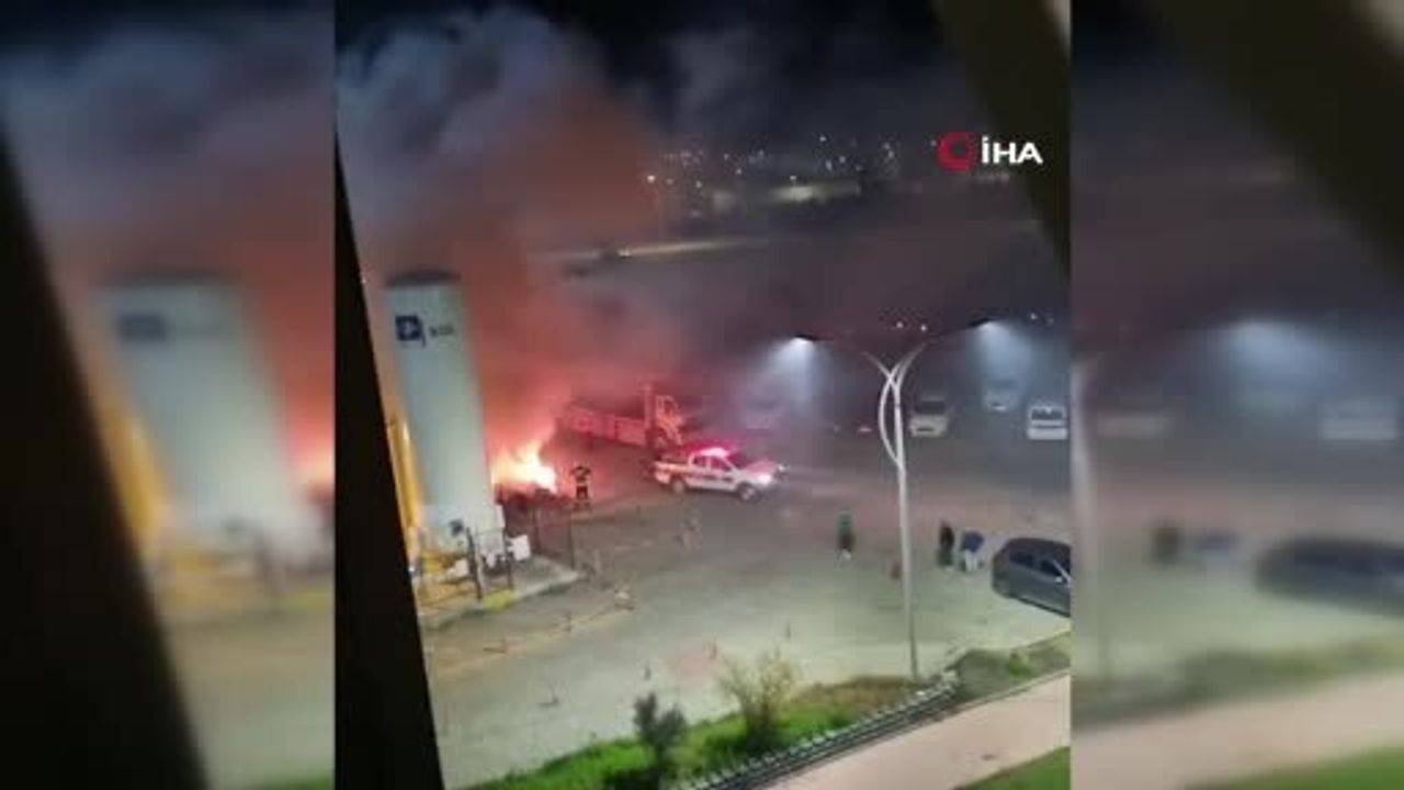 Tekirdağ'da hastane bahçesinde çıkan yangın oksijen tüplerine sıçramadan söndürüldü