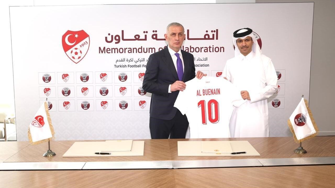 TFF ve Katar Futbol Federasyonu Doha'da iş birliği anlaşması imzaladı