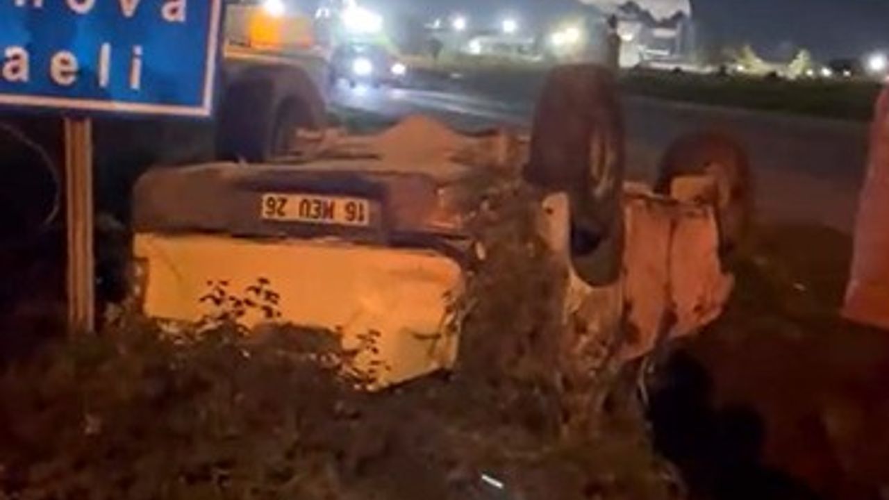 Yalova'da takla atan otomobilde 2 kişi hafif yaralandı