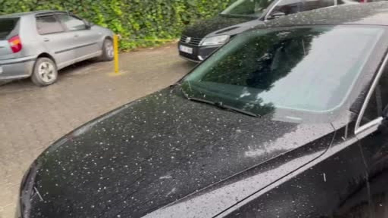 Zonguldak’ta sabah saatlerinde ceviz büyüklüğünde dolu yağdı