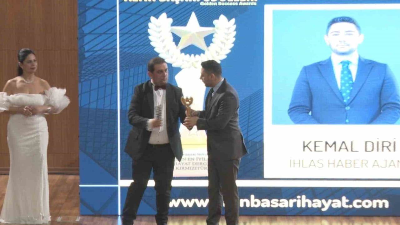 23. Altın Başarı Ödülleri'nde İHA Muhabiri Kemal Diri 'Yılın En İyi Ekonomi Muhabiri' seçildi
