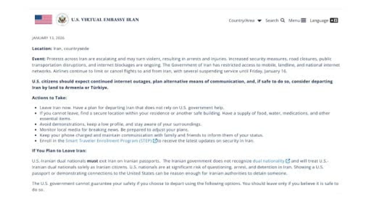 ABD vatandaşlarına İran’ı derhal terk edin çağrısı