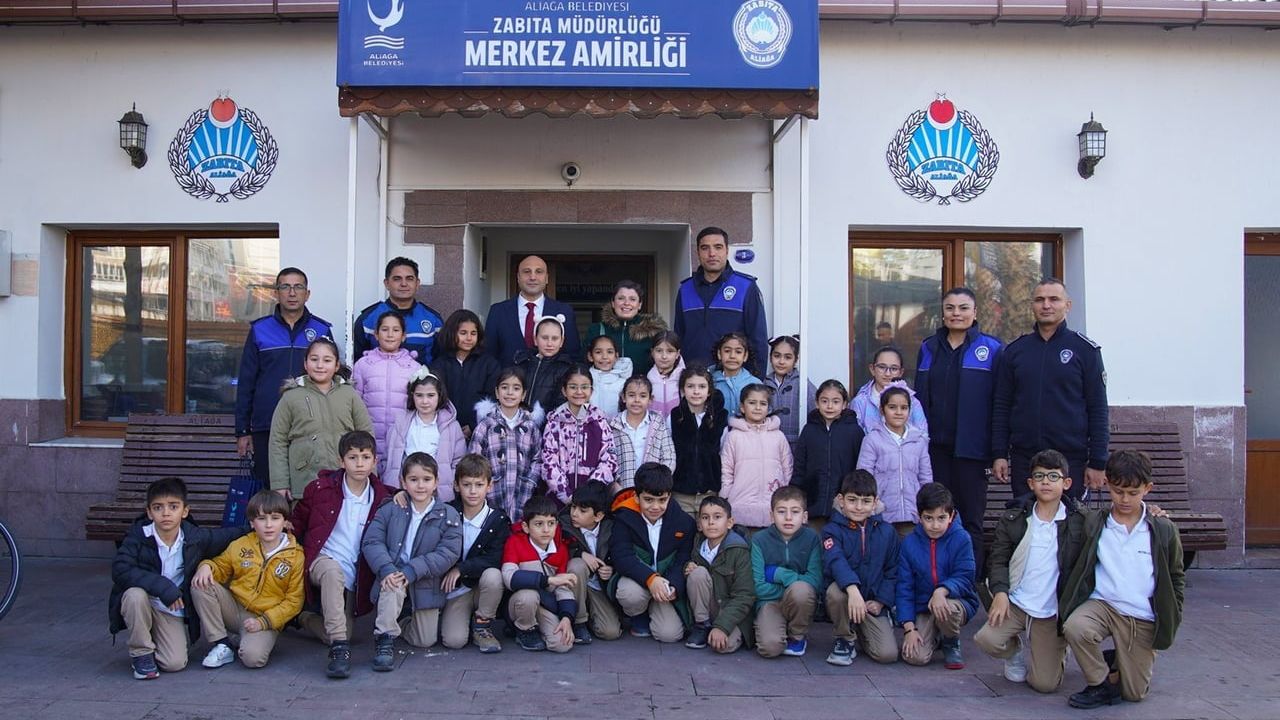 Aliağa Belediyesi Zabıta Müdürlüğü Petro-Kimya İlkokulu 2-E Sınıfını Ağırladı